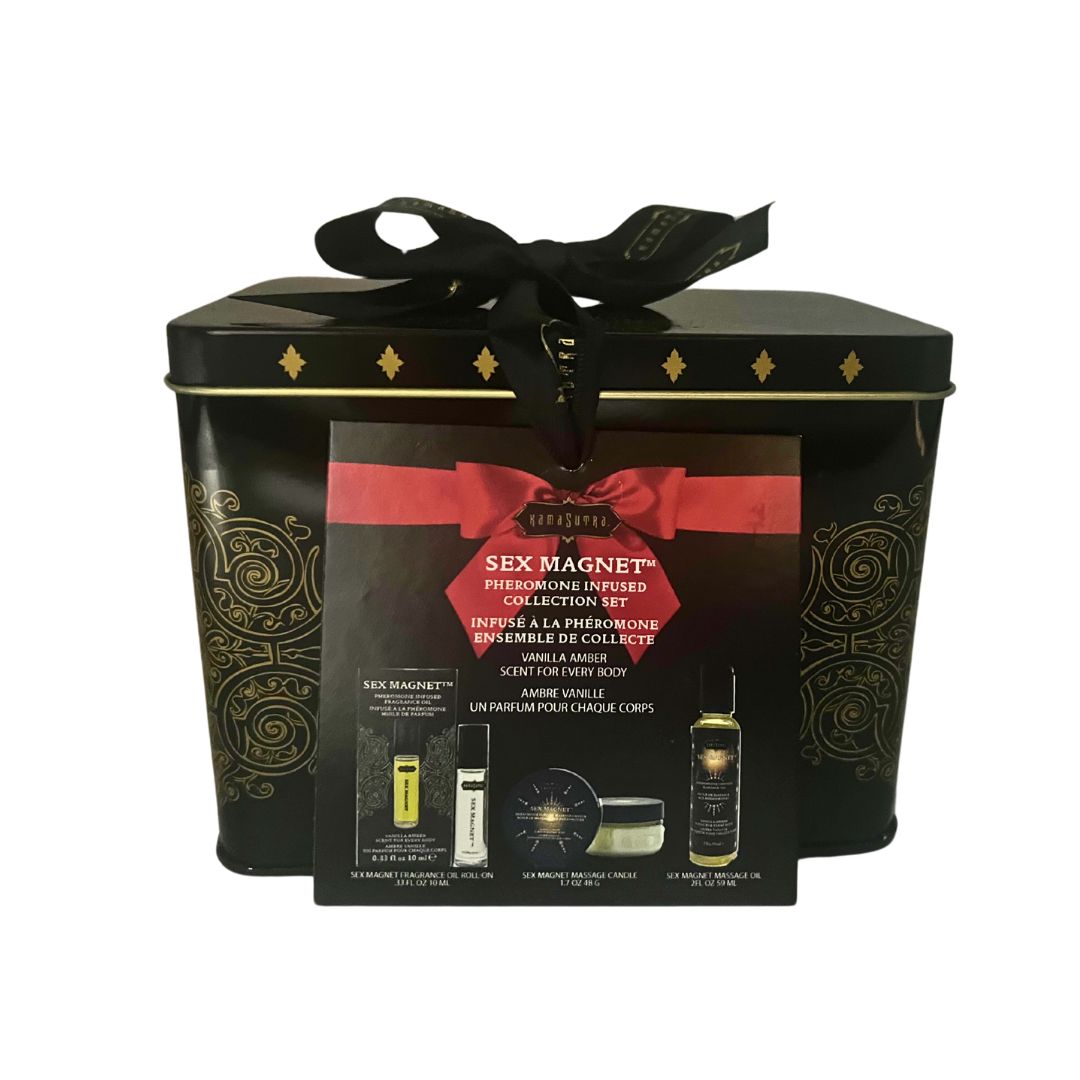 intimacy Magnet Pheromone Vanilla Amber Gift Set Includes: Roll On Fragrance, Massage Oil, Massage Candle – Rechargeable, Discreet, Intimate Wellness Accessory – Quiet, Rechargeable, Waterproof, Couples & Solo Use, Discreet Intimate Wellness Accessory