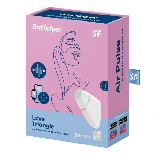 Love triangle - White – Rechargeable, Discreet, Intimate Wellness Accessory – Quiet, Rechargeable, Waterproof, Couples & Solo Use, Discreet Intimate Wellness Accessory