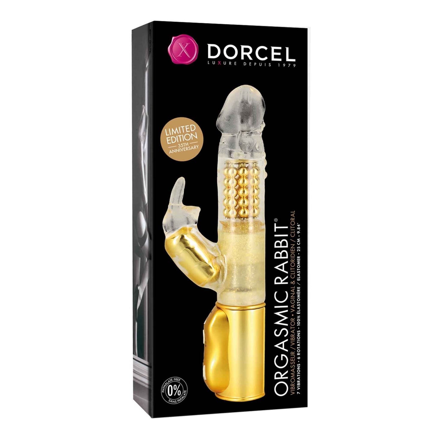 ORGASMIC RABBIT GOLD – Rechargeable, Discreet, Intimate Wellness Accessory – Quiet, Rechargeable, Waterproof, Couples & Solo Use, Discreet Intimate Wellness Accessory