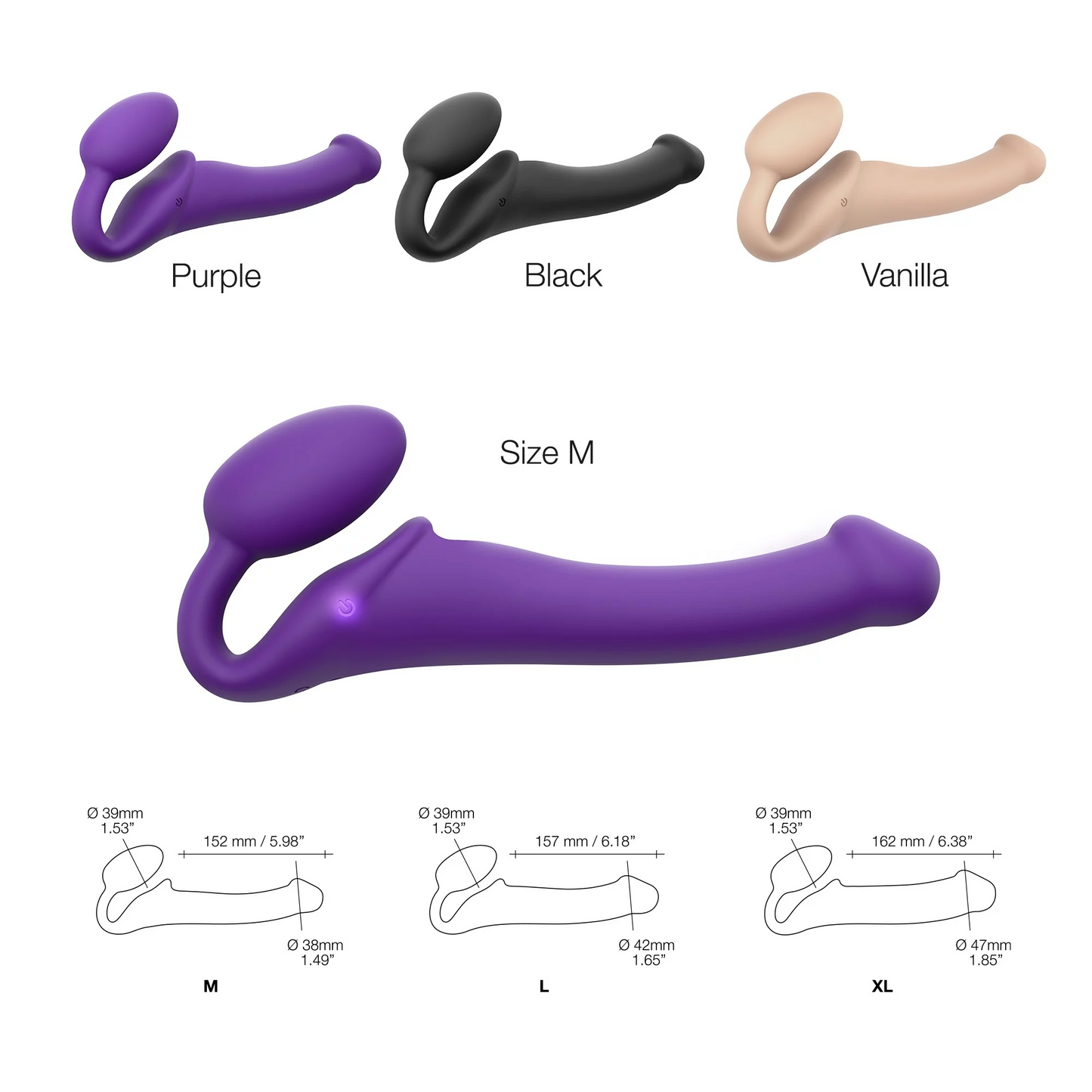 VIBRATING BENDABLE wearable massager - M - PURPLE – Rechargeable, Discreet, Intimate Wellness Accessory – Quiet, Rechargeable, Waterproof, Couples & Solo Use, Discreet Intimate Wellness Accessory