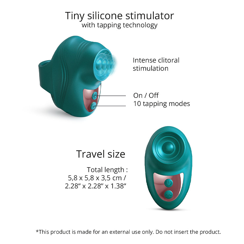 KISSCOOL - IRIDESCENT TEAL β Rechargeable, Discreet, Intimate Wellness Accessory β Quiet, Rechargeable, Waterproof, Couples & Solo Use, Discreet Intimate Wellness Accessory