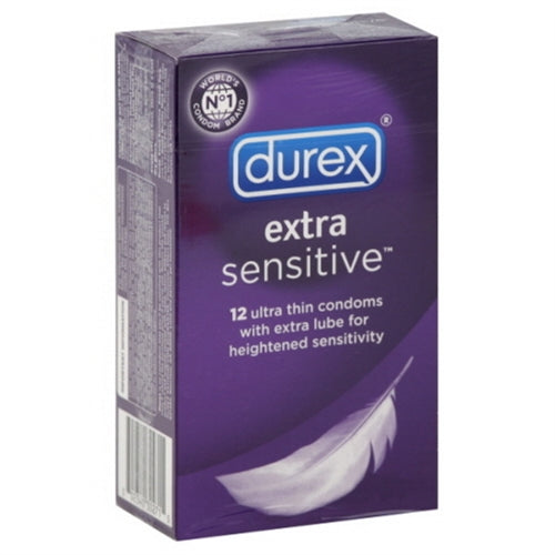 Durex Extra Sensitive Condoms Lubricated - 12 Pack – Rechargeable, Discreet, Intimate Wellness Accessory – Quiet, Rechargeable, Waterproof, Couples & Solo Use, Discreet Intimate Wellness Accessory