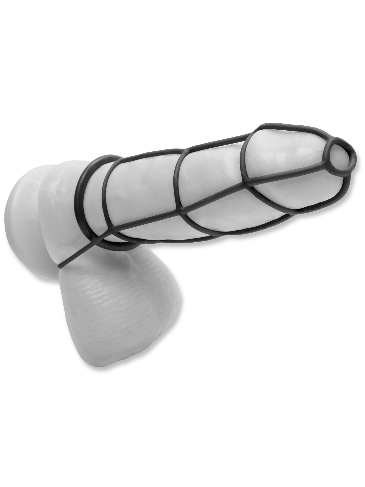 fantasy Fantasy Elite Cockcage and Ring Set - Black – Rechargeable, Discreet, Intimate Wellness Accessory – Quiet, Rechargeable, Waterproof, Couples & Solo Use, Discreet Intimate Wellness Accessory