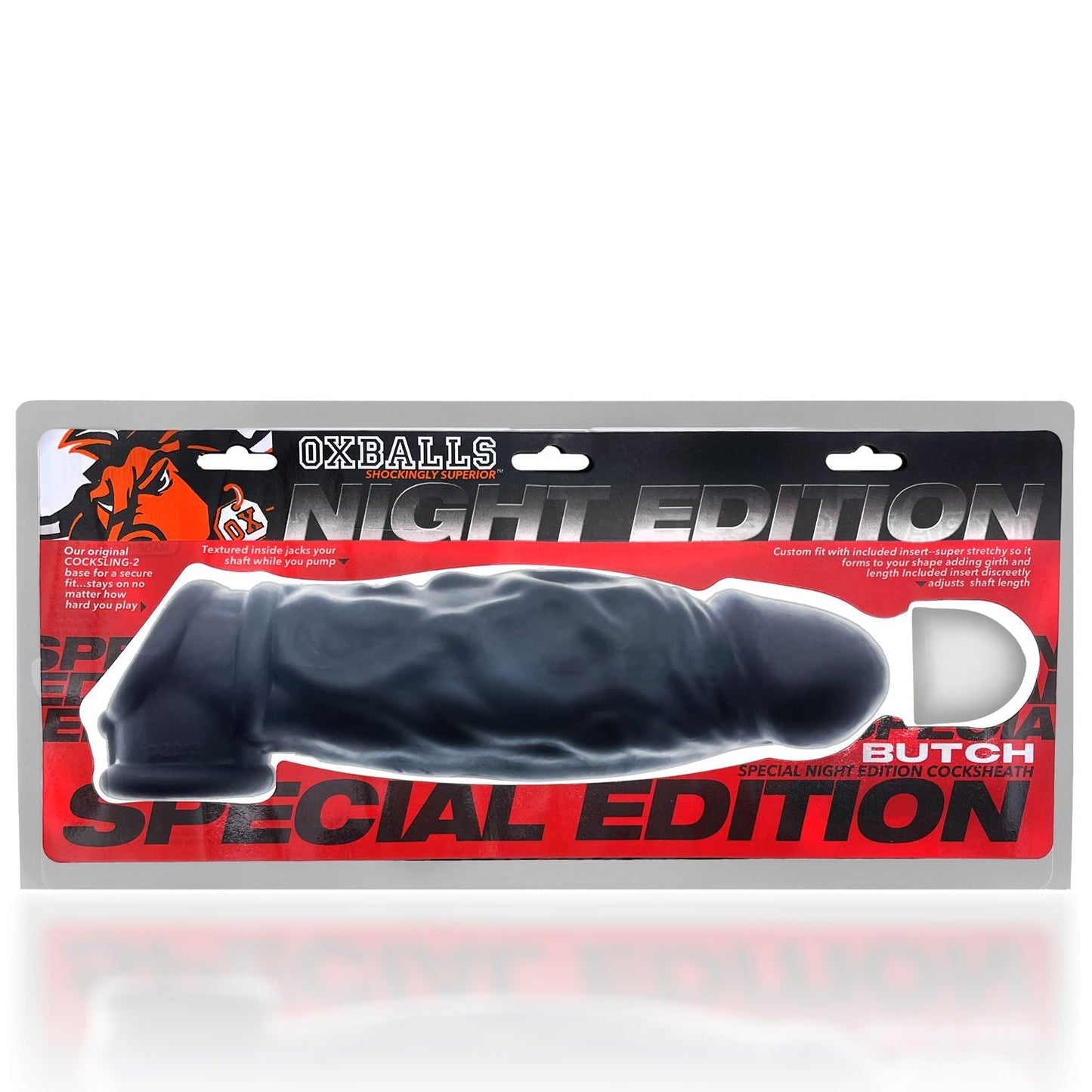 BUTCH cocksheath plus+SILICONE™ special edition NIGHT – Rechargeable, Discreet, Intimate Wellness Accessory – Quiet, Rechargeable, Waterproof, Couples & Solo Use, Discreet Intimate Wellness Accessory
