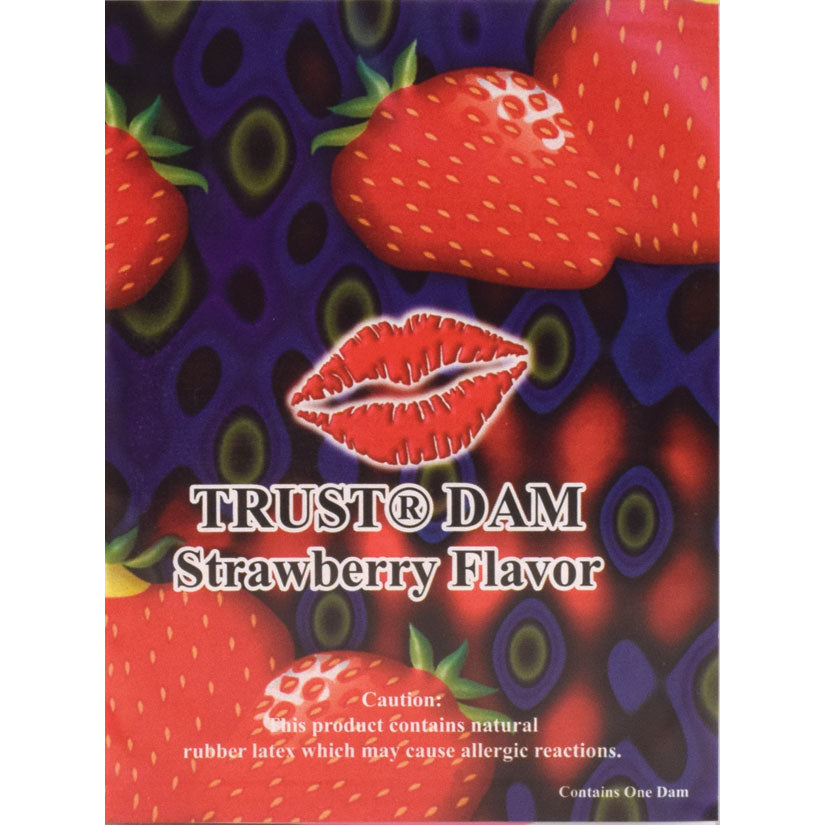 Dental Dam Condom-Strawberry.