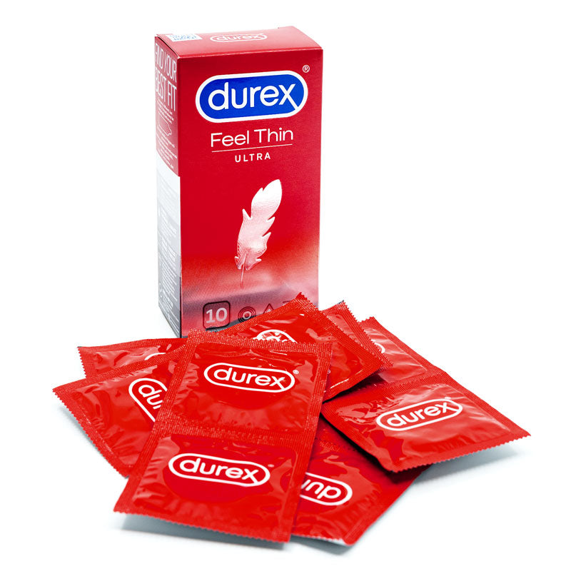 Durex Feel Ultra Thin Box 10 – Rechargeable, Discreet, Intimate Wellness Accessory – Quiet, Rechargeable, Waterproof, Couples & Solo Use, Discreet Intimate Wellness Accessory