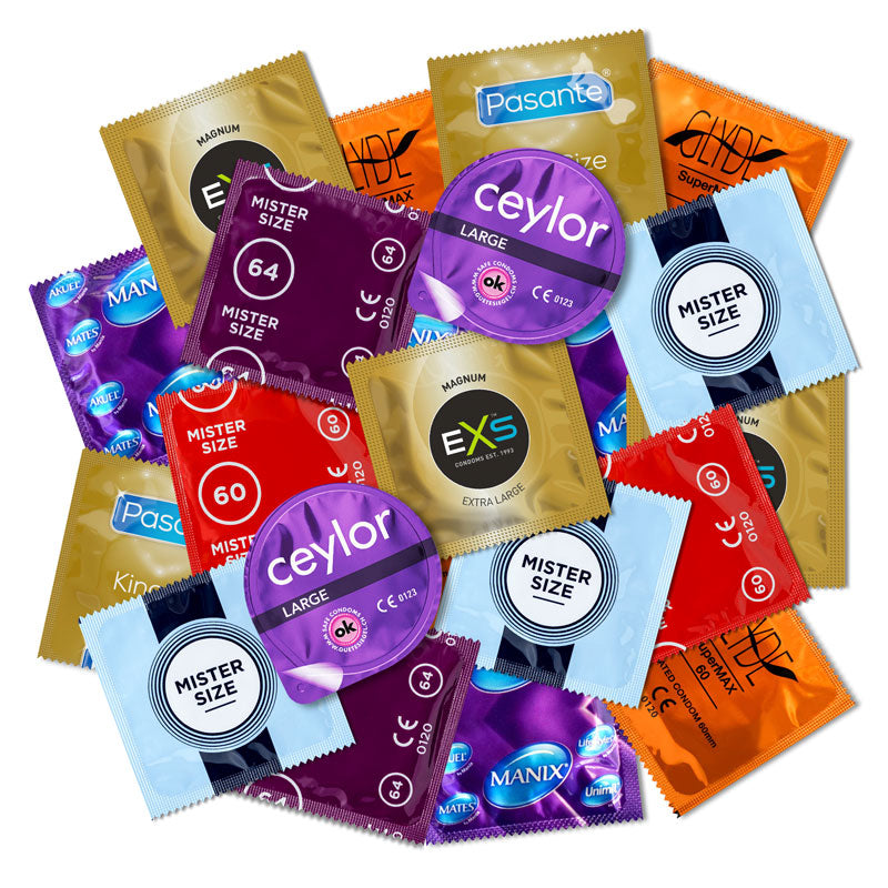 Larger Condoms Sampler Pack – Rechargeable, Discreet, Intimate Wellness Accessory – Quiet, Rechargeable, Waterproof, Couples & Solo Use, Discreet Intimate Wellness Accessory