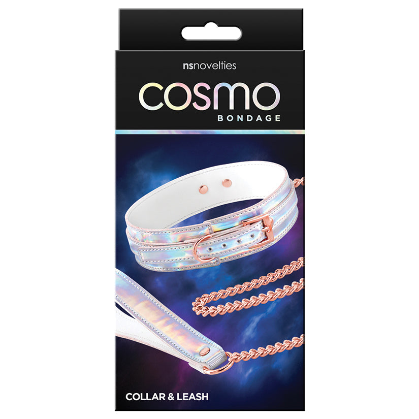 Cosmo playful restraint Collar & Leash - Rainbow – Rechargeable, Discreet, Intimate Wellness Accessory – Quiet, Rechargeable, Waterproof, Couples & Solo Use, Discreet Intimate Wellness Accessory
