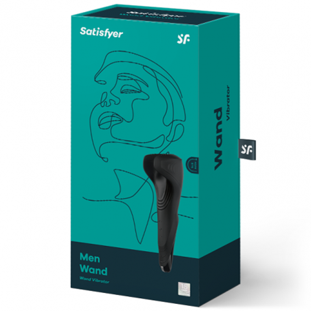Men Wand - Black – Rechargeable, Discreet, Intimate Wellness Accessory – Quiet, Rechargeable, Waterproof, Couples & Solo Use, Discreet Intimate Wellness Accessory