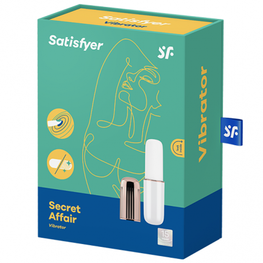 Secret Affair - White/Bronze – Rechargeable, Discreet, Intimate Wellness Accessory – Quiet, Rechargeable, Waterproof, Couples & Solo Use, Discreet Intimate Wellness Accessory