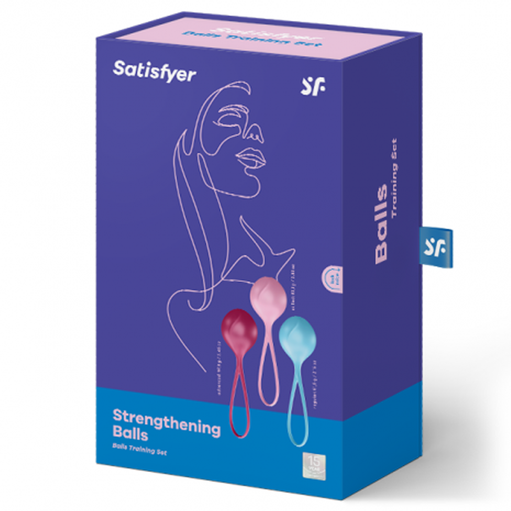 Strengthening Balls (set of 3) - turquoise, red, pink – Rechargeable, Discreet, Intimate Wellness Accessory – Quiet, Rechargeable, Waterproof, Couples & Solo Use, Discreet Intimate Wellness Accessory