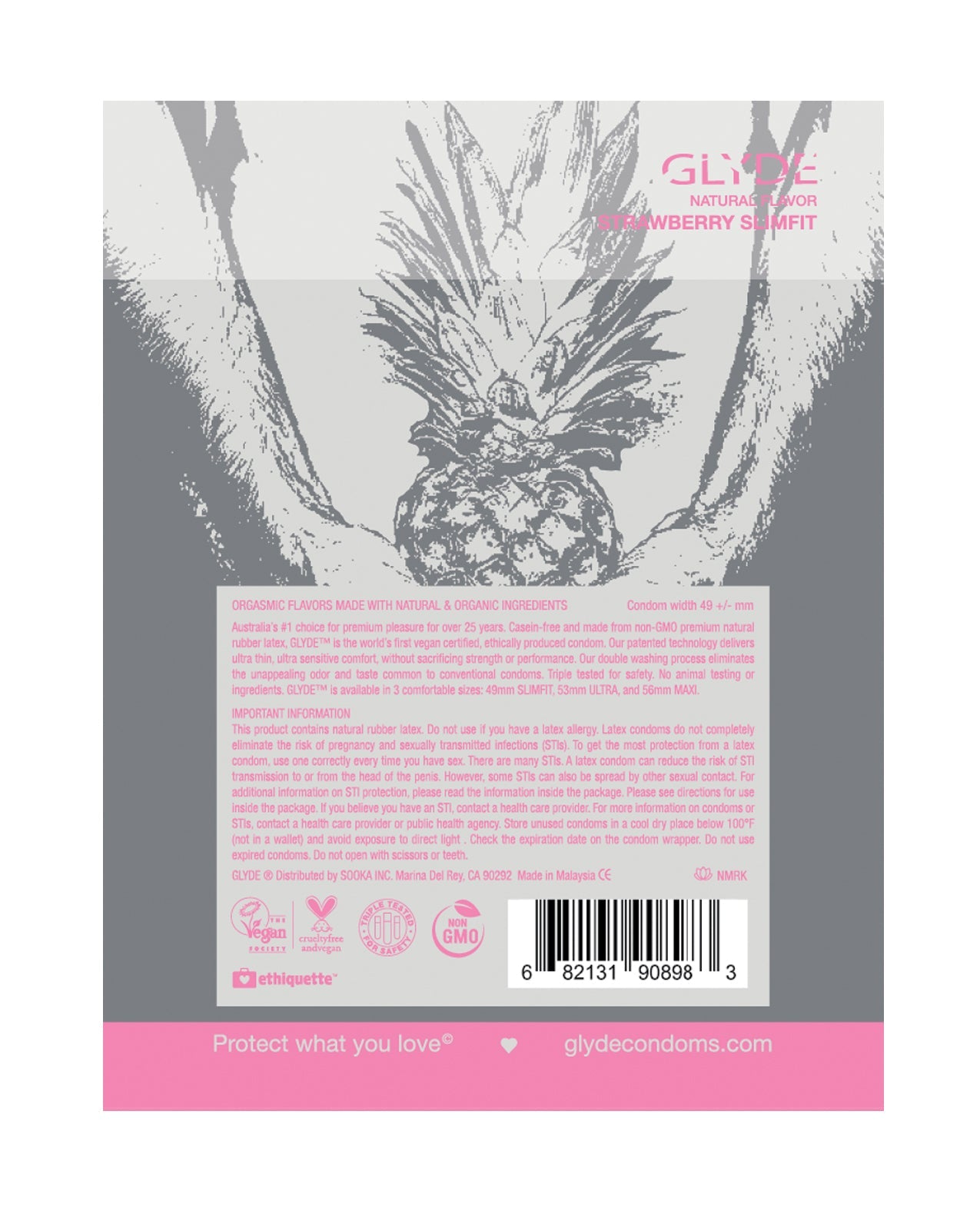 Glyde Slim Strawberry PK4 β Rechargeable, Discreet, Intimate Wellness Accessory β Quiet, Rechargeable, Waterproof, Couples & Solo Use, Discreet Intimate Wellness Accessory