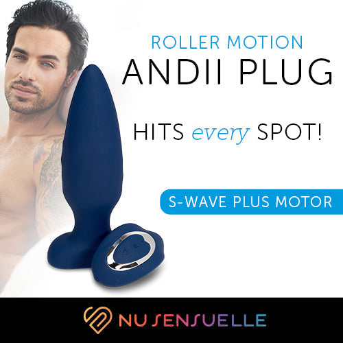 ANDII PLUG - NAVY BLUE – Rechargeable, Discreet, Intimate Wellness Accessory – Quiet, Rechargeable, Waterproof, Couples & Solo Use, Discreet Intimate Wellness Accessory