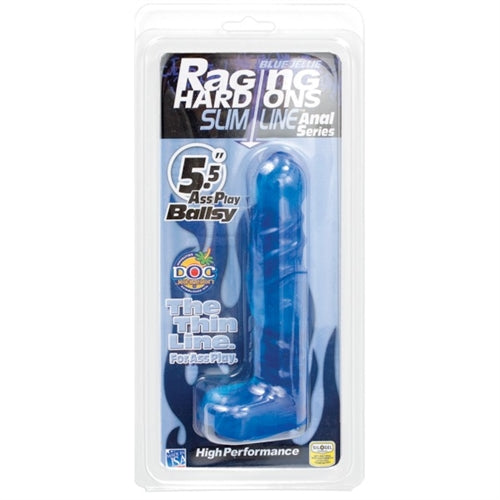 Raging Hard Ons Slimline backdoor Series 5.5 Inch Ass Play Ballsy - Blue – Rechargeable, Discreet, Intimate Wellness Accessory – Quiet, Rechargeable, Waterproof, Couples & Solo Use, Discreet Intimate Wellness Accessory