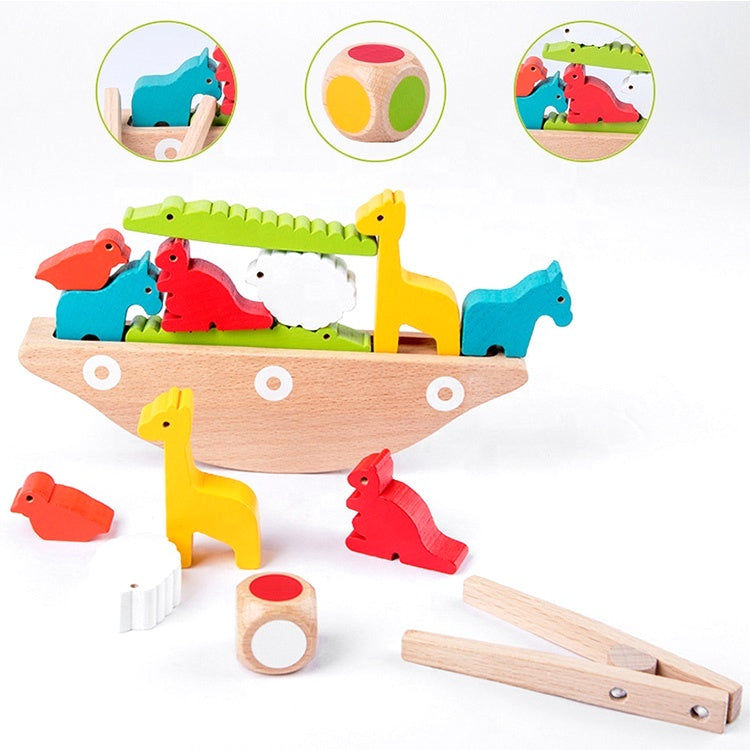 Wooden Blocks Balance Animal Game Toys for Children Montessori – Rechargeable, Discreet, Intimate Wellness Accessory – Quiet, Rechargeable, Waterproof, Couples & Solo Use, Discreet Intimate Wellness Accessory