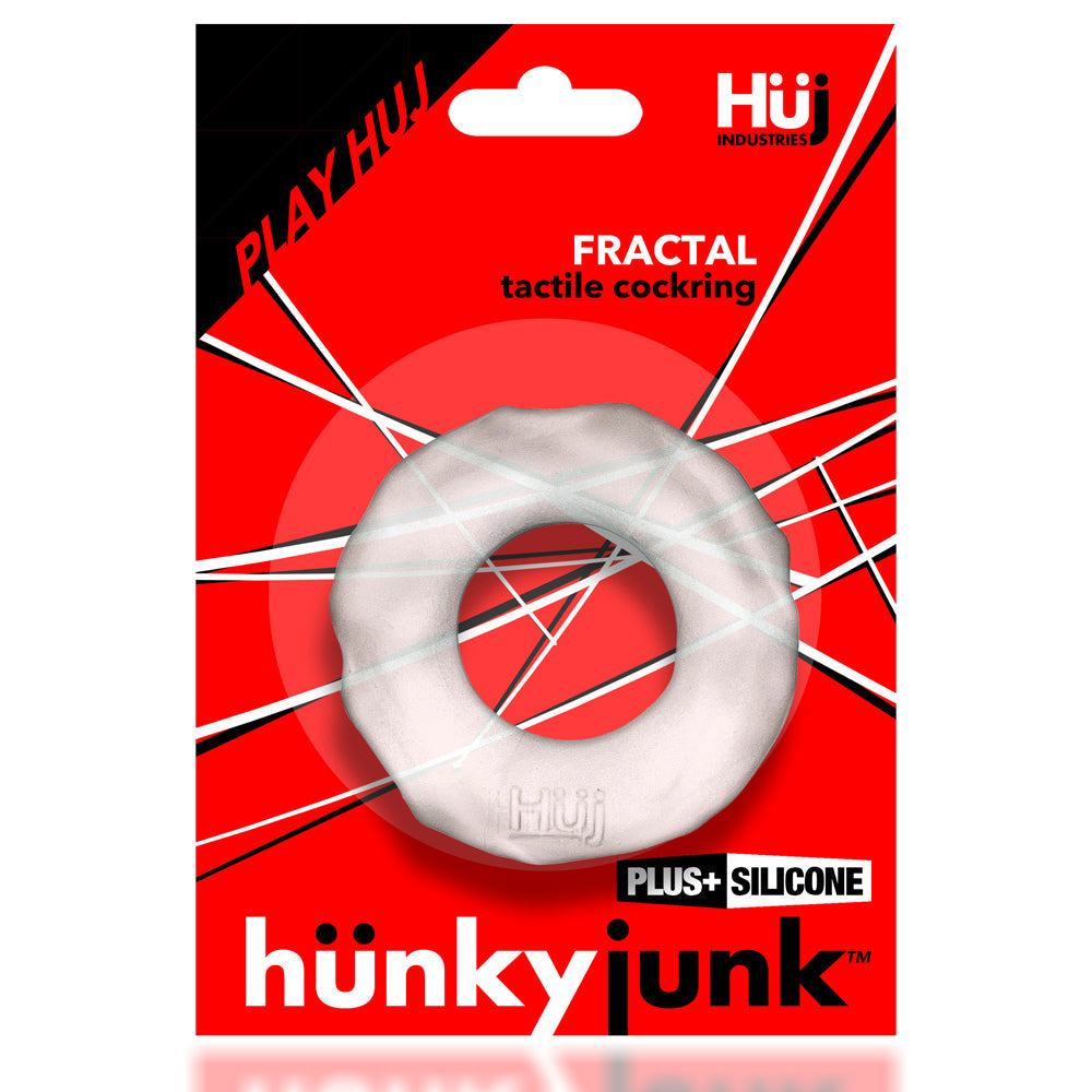 FRACTAL tactile cockring CLEAR ICE – Rechargeable, Discreet, Intimate Wellness Accessory – Quiet, Rechargeable, Waterproof, Couples & Solo Use, Discreet Intimate Wellness Accessory