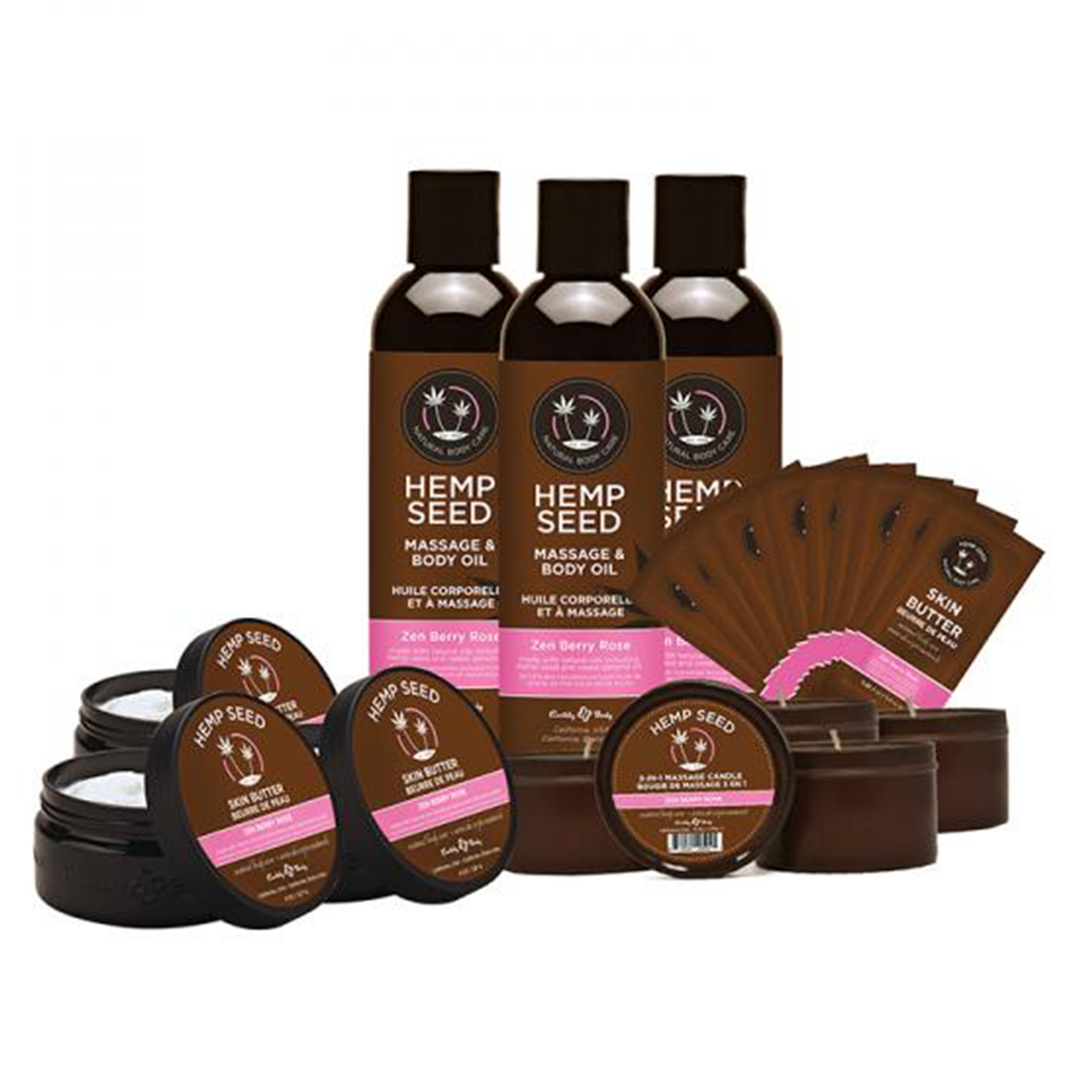 Fragrance Prepack Zen Berry Rose 3 Skin Butter & Massage Oil 8 fl oz / 237 ml – Rechargeable, Discreet, Intimate Wellness Accessory – Quiet, Rechargeable, Waterproof, Couples & Solo Use, Discreet Intimate Wellness Accessory
