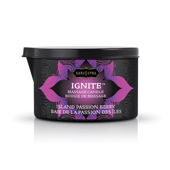 Ignite Massage Oil Candle Island Passion Berry – Rechargeable, Discreet, Intimate Wellness Accessory – Quiet, Rechargeable, Waterproof, Couples & Solo Use, Discreet Intimate Wellness Accessory