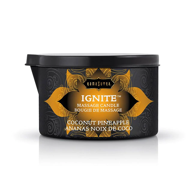 Ignite Massage Oil Candle Coconut Pineapple – Rechargeable, Discreet, Intimate Wellness Accessory – Quiet, Rechargeable, Waterproof, Couples & Solo Use, Discreet Intimate Wellness Accessory