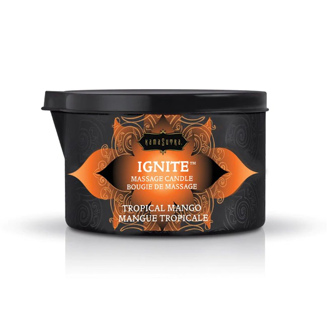 Ignite Massage Oil Candle Tropical Mango – Rechargeable, Discreet, Intimate Wellness Accessory – Quiet, Rechargeable, Waterproof, Couples & Solo Use, Discreet Intimate Wellness Accessory