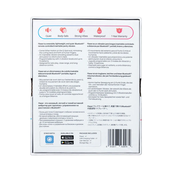 FLEXER BLUETOOTH INSERTABLE DUAL PANTY massager - PINK – Rechargeable, Discreet, Intimate Wellness Accessory – Quiet, Rechargeable, Waterproof, Couples & Solo Use, Discreet Intimate Wellness Accessory