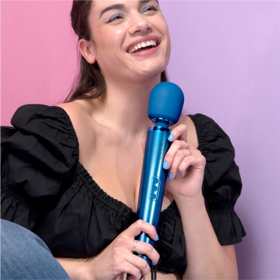 Rechargeable Vibrating Massager - Pacific Blue – Rechargeable, Discreet, Intimate Wellness Accessory – Quiet, Rechargeable, Waterproof, Couples & Solo Use, Discreet Intimate Wellness Accessory