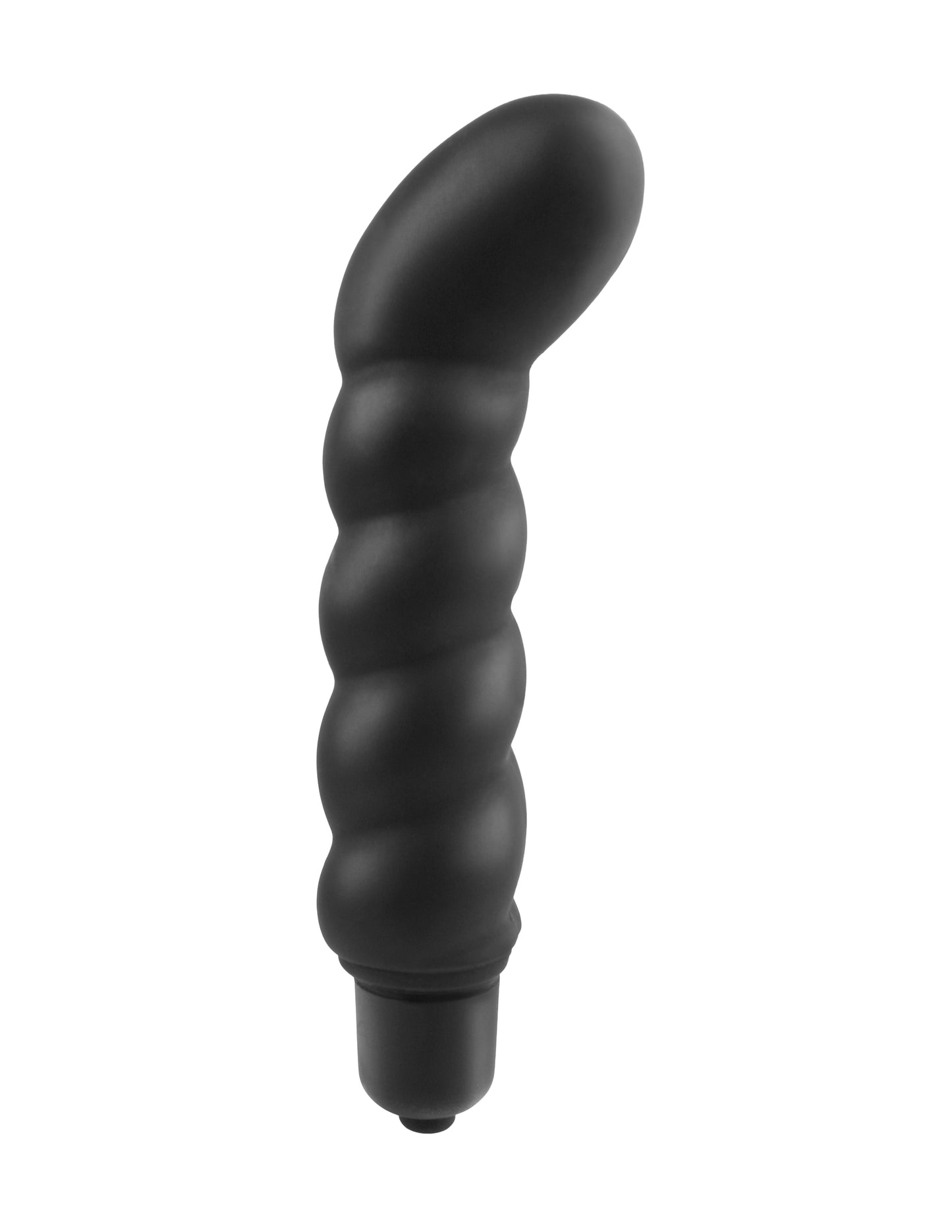 backdoor Fantasy Collection Ribbed P-Spot Vibe - Black – Rechargeable, Discreet, Intimate Wellness Accessory – Quiet, Rechargeable, Waterproof, Couples & Solo Use, Discreet Intimate Wellness Accessory
