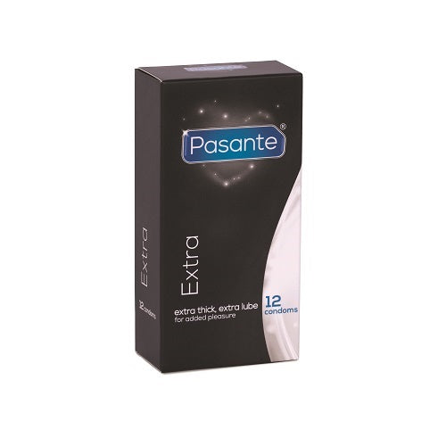 Pasante Extra Condoms-12 pack – Rechargeable, Discreet, Intimate Wellness Accessory – Quiet, Rechargeable, Waterproof, Couples & Solo Use, Discreet Intimate Wellness Accessory
