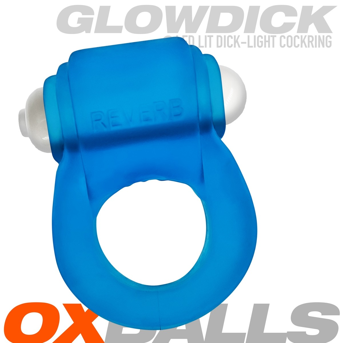 GLOWDICK, cockring with LED, BLUE ICE – Rechargeable, Discreet, Intimate Wellness Accessory – Quiet, Rechargeable, Waterproof, Couples & Solo Use, Discreet Intimate Wellness Accessory