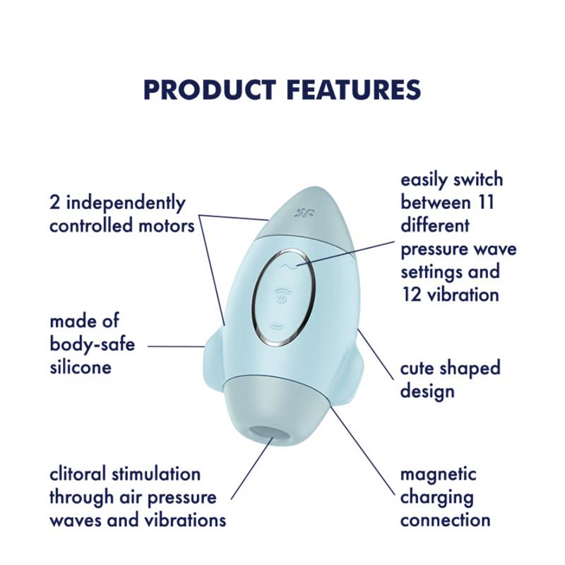 Mission Control - Blue – Rechargeable, Discreet, Intimate Wellness Accessory – Quiet, Rechargeable, Waterproof, Couples & Solo Use, Discreet Intimate Wellness Accessory