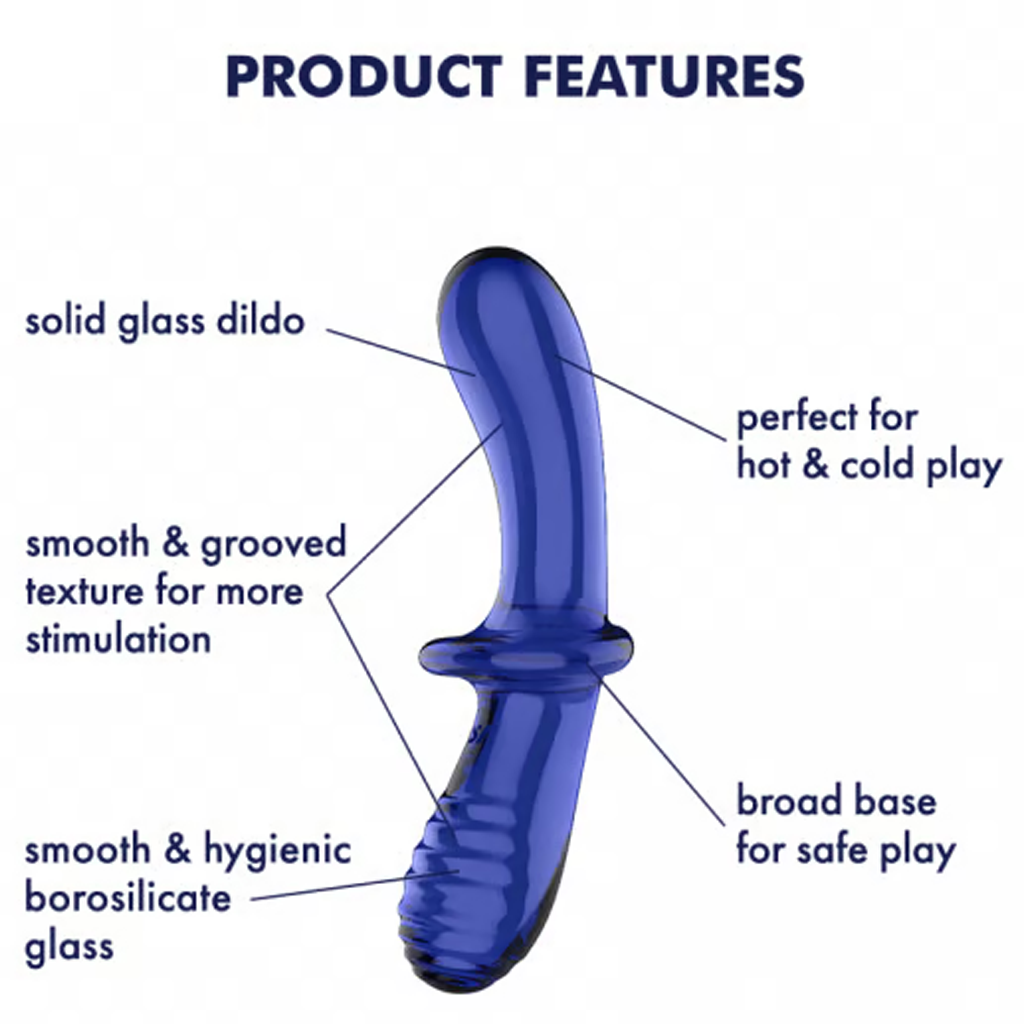 Double Crystal - Light Blue – Rechargeable, Discreet, Intimate Wellness Accessory – Quiet, Rechargeable, Waterproof, Couples & Solo Use, Discreet Intimate Wellness Accessory