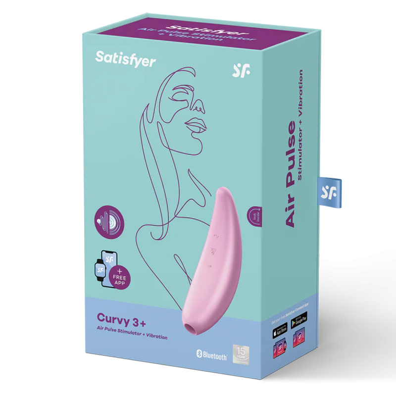 Curvy 3+ - Pink – Rechargeable, Discreet, Intimate Wellness Accessory – Quiet, Rechargeable, Waterproof, Couples & Solo Use, Discreet Intimate Wellness Accessory