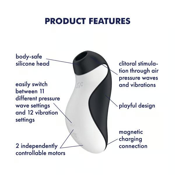 Orca – Rechargeable, Discreet, Intimate Wellness Accessory – Quiet, Rechargeable, Waterproof, Couples & Solo Use, Discreet Intimate Wellness Accessory