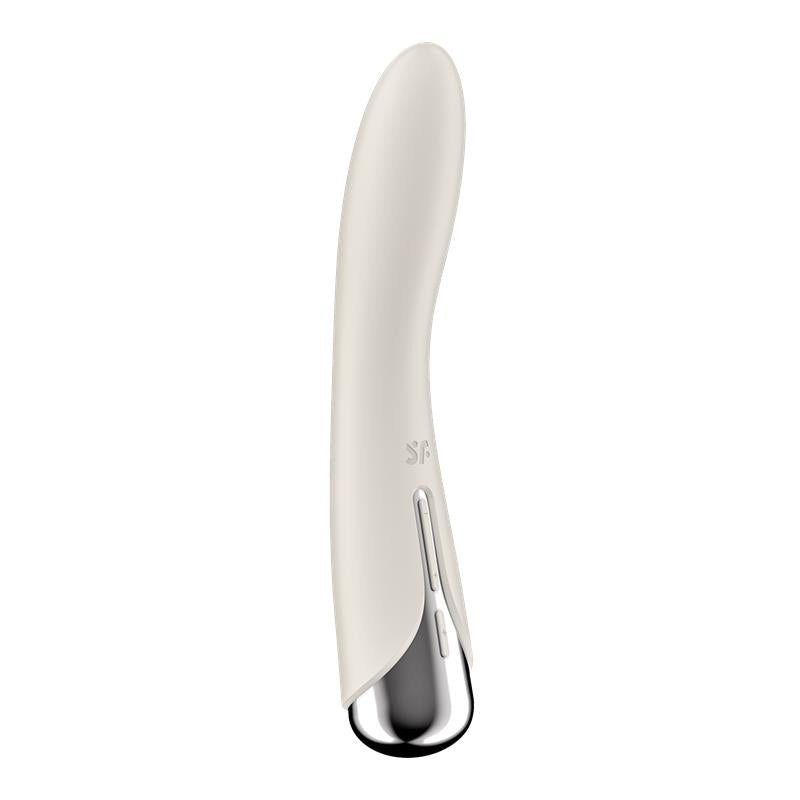 Spinning Vibe 1 - Beige – Rechargeable, Discreet, Intimate Wellness Accessory – Quiet, Rechargeable, Waterproof, Couples & Solo Use, Discreet Intimate Wellness Accessory
