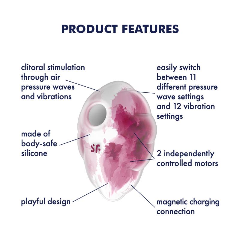 Cloud Dancer - Red – Rechargeable, Discreet, Intimate Wellness Accessory – Quiet, Rechargeable, Waterproof, Couples & Solo Use, Discreet Intimate Wellness Accessory