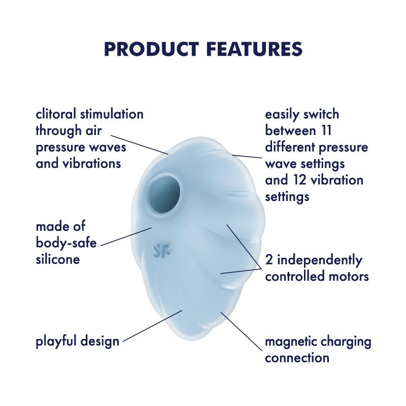 Cloud Dancer - Blue – Rechargeable, Discreet, Intimate Wellness Accessory – Quiet, Rechargeable, Waterproof, Couples & Solo Use, Discreet Intimate Wellness Accessory
