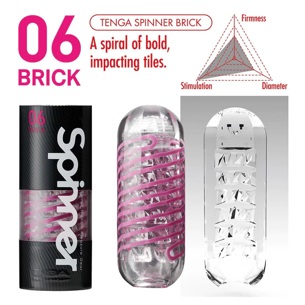 Spinner 06 BRICK – Rechargeable, Discreet, Intimate Wellness Accessory – Quiet, Rechargeable, Waterproof, Couples & Solo Use, Discreet Intimate Wellness Accessory