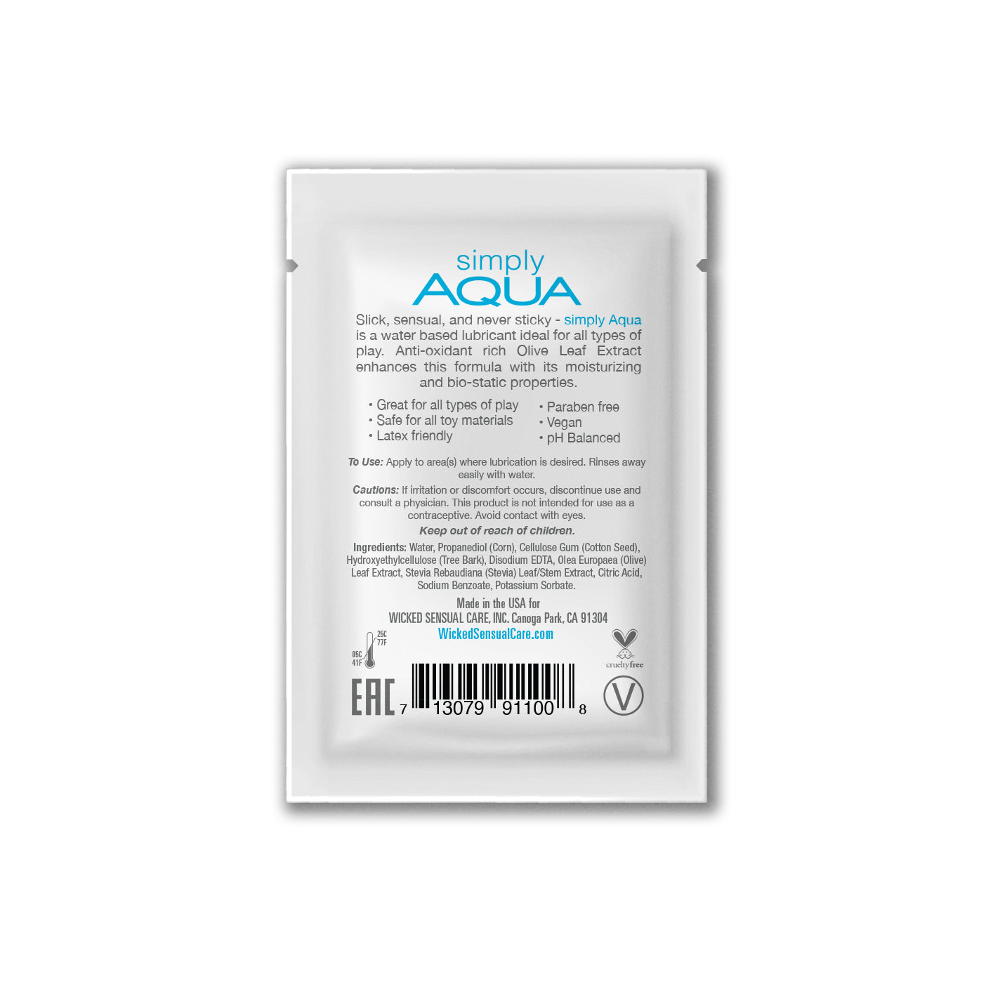 Simply Aqua Sachet – Rechargeable, Discreet, Intimate Wellness Accessory – Quiet, Rechargeable, Waterproof, Couples & Solo Use, Discreet Intimate Wellness Accessory