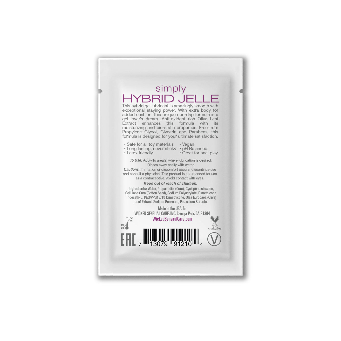 Simply Hybrid Jelle Sachet – Rechargeable, Discreet, Intimate Wellness Accessory – Quiet, Rechargeable, Waterproof, Couples & Solo Use, Discreet Intimate Wellness Accessory