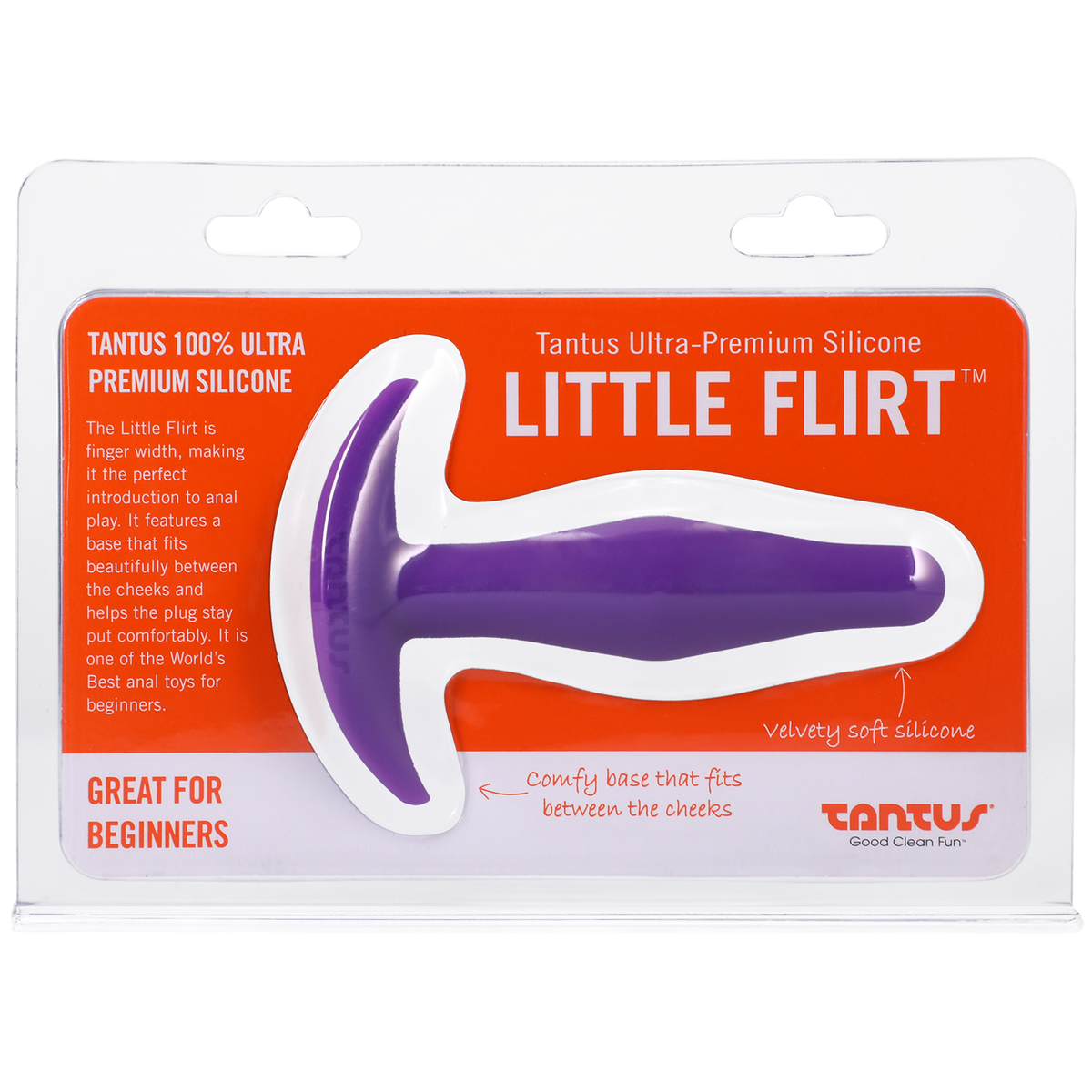 Tantus Silicone Little Flirt Butt Plug Purple Haze – Rechargeable, Discreet, Intimate Wellness Accessory – Quiet, Rechargeable, Waterproof, Couples & Solo Use, Discreet Intimate Wellness Accessory