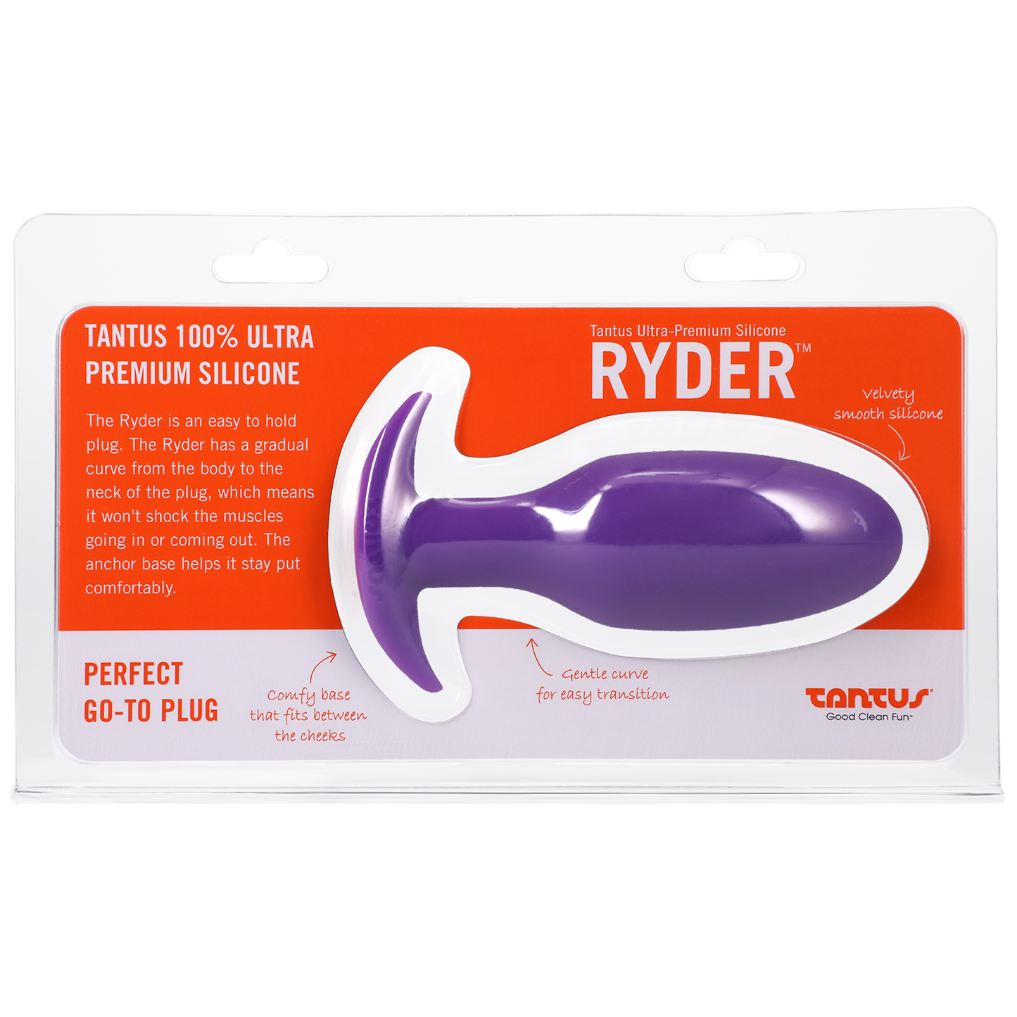 Silicone Ryder Butt Plug - Lilac – Rechargeable, Discreet, Intimate Wellness Accessory – Quiet, Rechargeable, Waterproof, Couples & Solo Use, Discreet Intimate Wellness Accessory