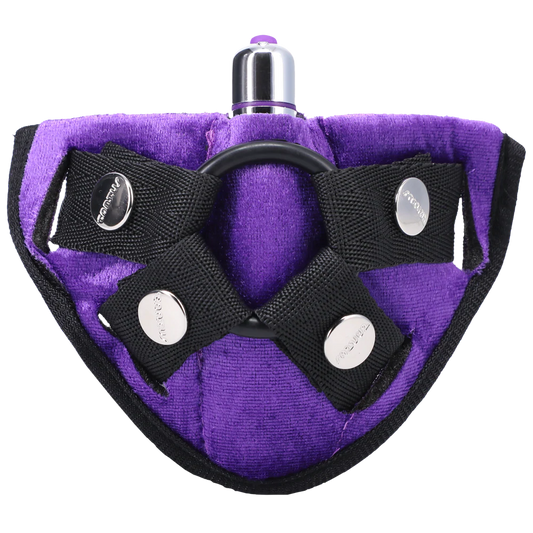 Velvet Vibrating Harness Lilac – Rechargeable, Discreet, Intimate Wellness Accessory – Quiet, Rechargeable, Waterproof, Couples & Solo Use, Discreet Intimate Wellness Accessory