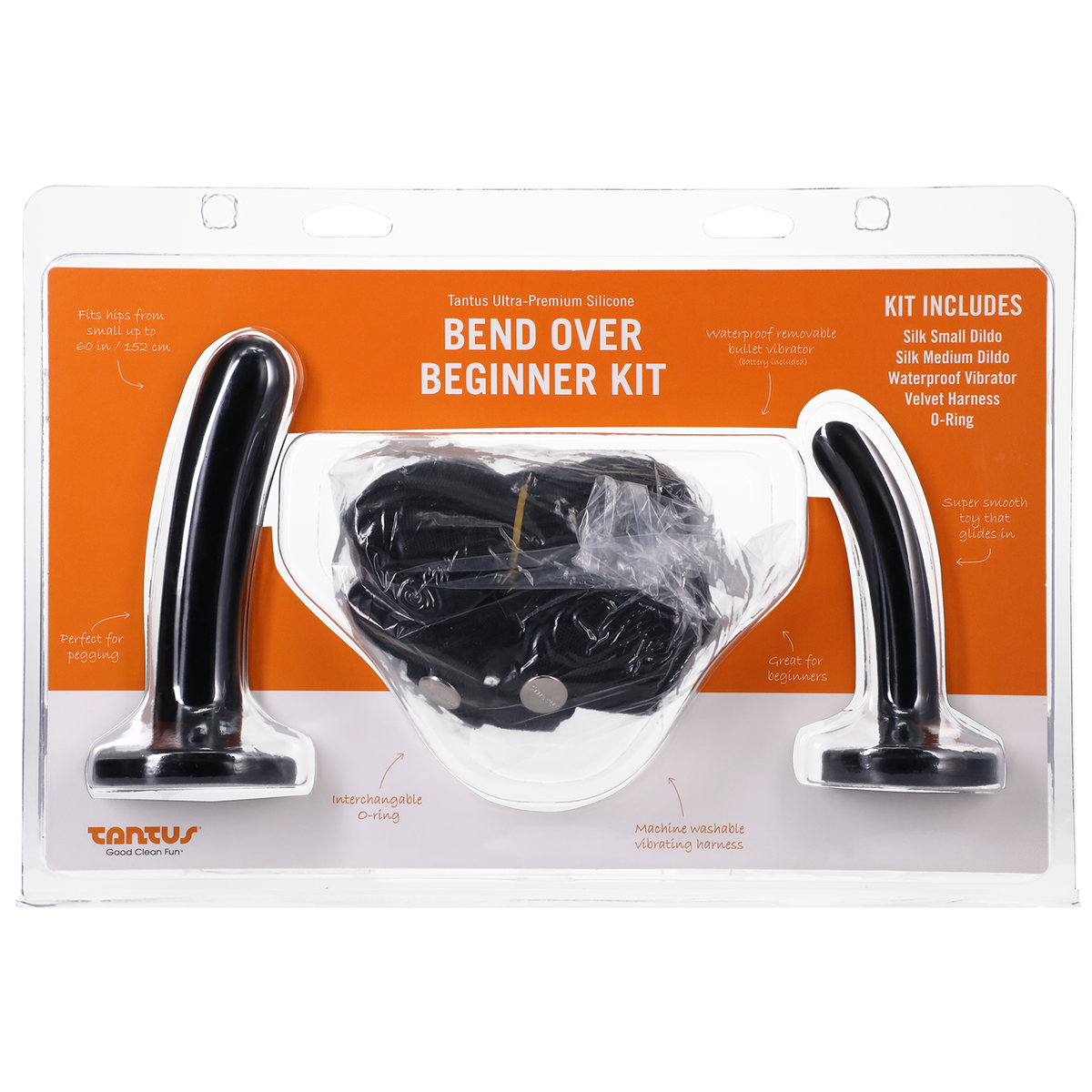 Bend Over Beginner Kit - Onyx – Rechargeable, Discreet, Intimate Wellness Accessory – Quiet, Rechargeable, Waterproof, Couples & Solo Use, Discreet Intimate Wellness Accessory
