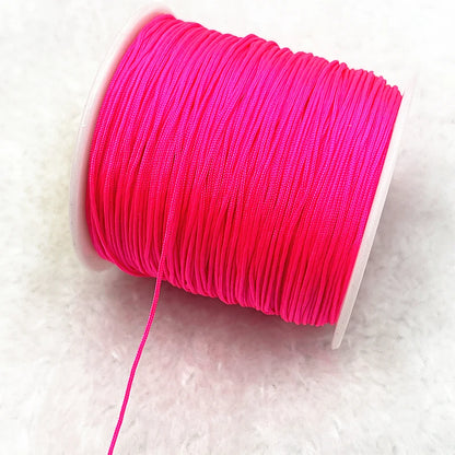 NEW 0.4/0.8/1.0/1.5mm Nylon Cord Thread Chinese Knot Macrame Cord Bracelet Braided String DIY Tassels Beading Shamballa Thread