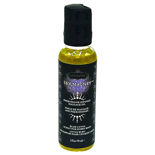 intimacy MAGNET Pheromone - Blue Lotus  Massage Oil 2oz – Rechargeable, Discreet, Intimate Wellness Accessory – Quiet, Rechargeable, Waterproof, Couples & Solo Use, Discreet Intimate Wellness Accessory