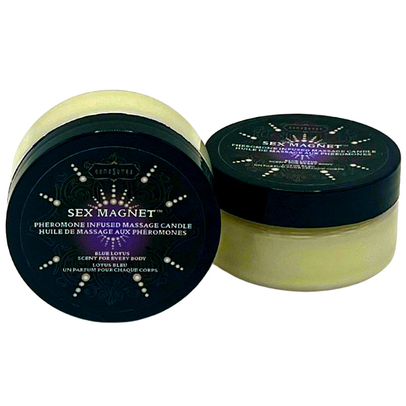 intimacy MAGNET Pheromone - Blue Lotus Massage Candle 1.7oz – Rechargeable, Discreet, Intimate Wellness Accessory – Quiet, Rechargeable, Waterproof, Couples & Solo Use, Discreet Intimate Wellness Accessory