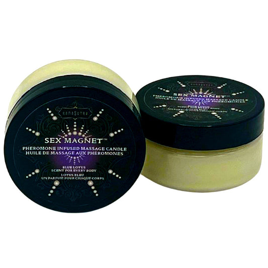 intimacy MAGNET Pheromone - Blue Lotus Massage Candle 1.7oz – Rechargeable, Discreet, Intimate Wellness Accessory – Quiet, Rechargeable, Waterproof, Couples & Solo Use, Discreet Intimate Wellness Accessory