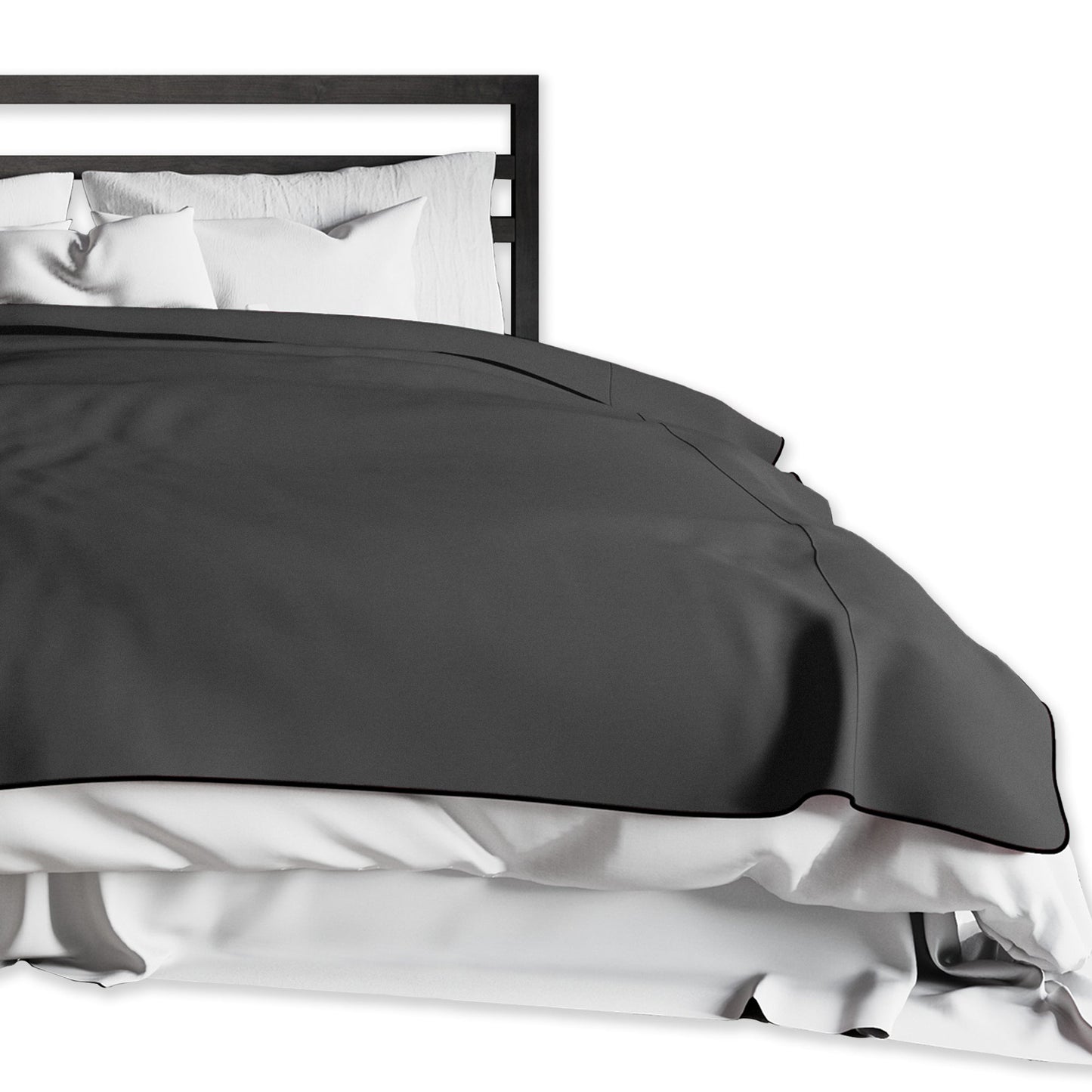 Fascinator Lush Throw  Black Microvelvet - King Size – Rechargeable, Discreet, Intimate Wellness Accessory – Quiet, Rechargeable, Waterproof, Couples & Solo Use, Discreet Intimate Wellness Accessory