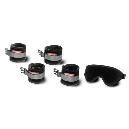 Black Label Seduction Cuff Kit Black Microfiber – Rechargeable, Discreet, Intimate Wellness Accessory – Quiet, Rechargeable, Waterproof, Couples & Solo Use, Discreet Intimate Wellness Accessory