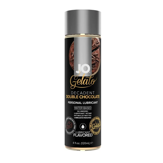 JO Gelato - Decadent Double Chocolate - Lubricant 4 floz / 120 mL – Rechargeable, Discreet, Intimate Wellness Accessory – Quiet, Rechargeable, Waterproof, Couples & Solo Use, Discreet Intimate Wellness Accessory